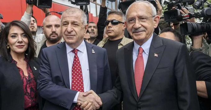 Kemal Kılıçdaroğlu ile Ümit Özdağ açıklama yapıyor