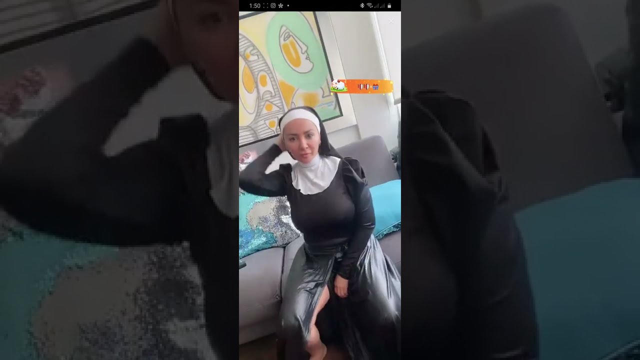 Sexy Nun outfit girl on Bigo live