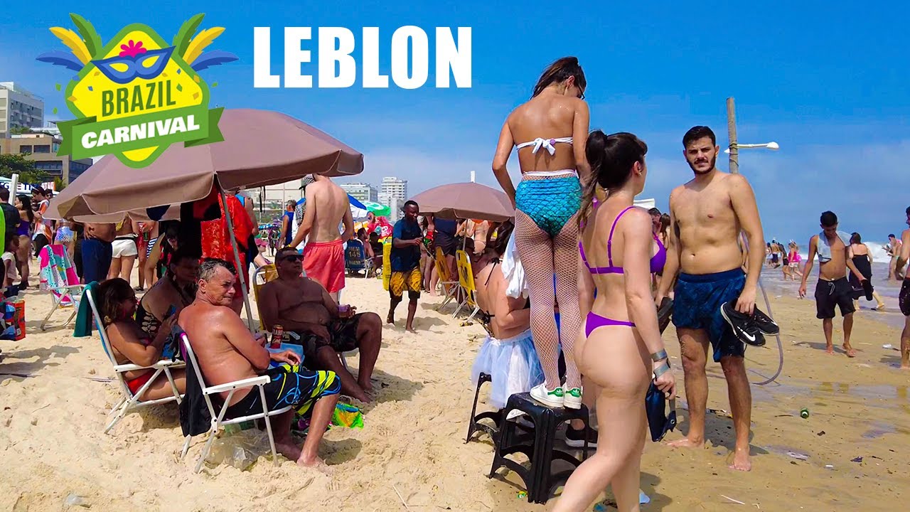 RIO DE JANEIRO BEACH | LEBLON BEACH | BRAZİL BEACH, CARNİVAL SUMMER 2023   【 4K 】