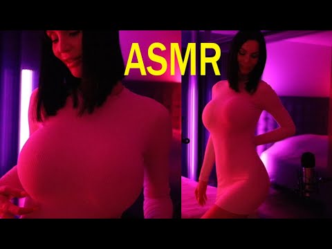 ASMR TEXTURED TİGHT DRESS FABRİC SOUNDS / SCRATCHİNG - HYPNOTİC NİGHT  FEEL MY BODY İNTENSİVELY