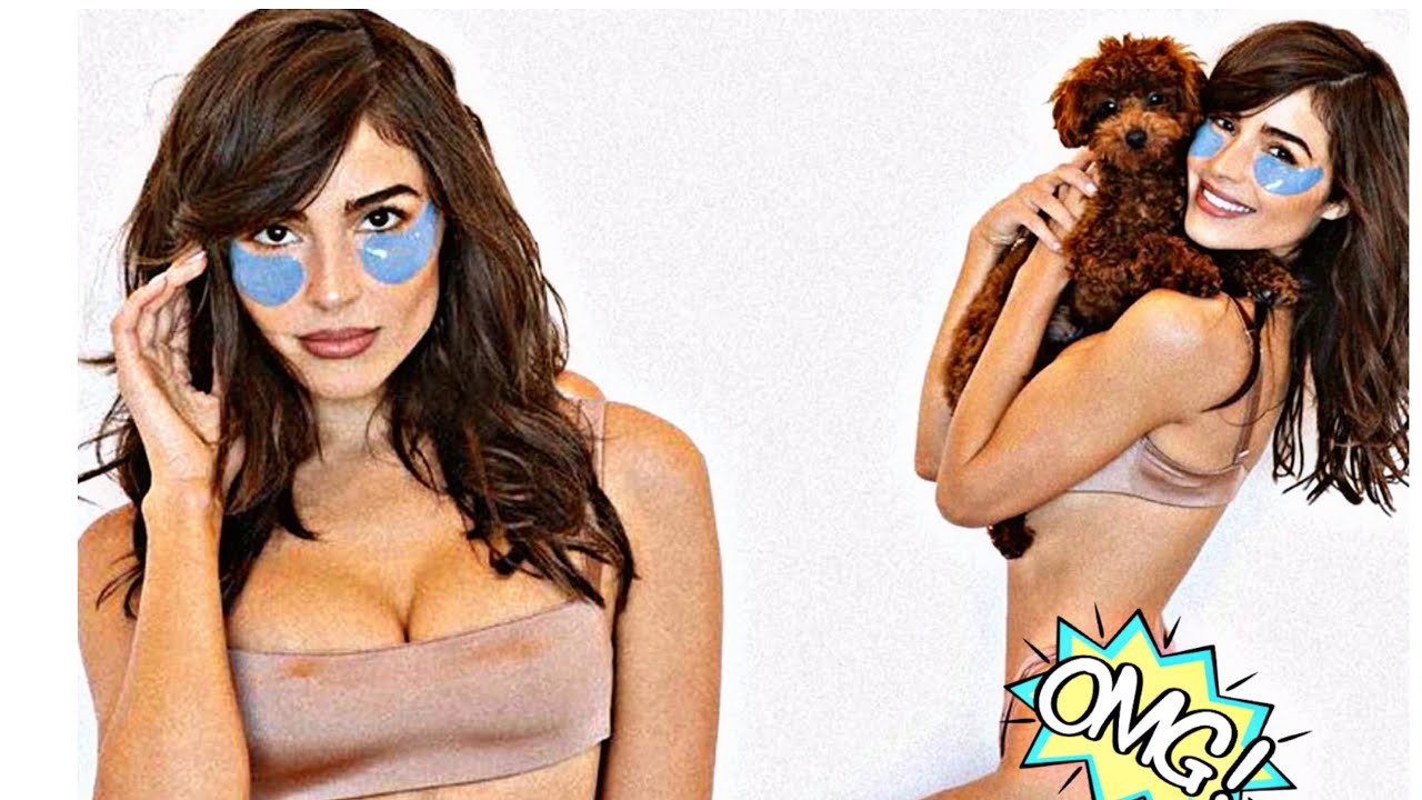 Olivia Culpo sports shimmering nude underwear
