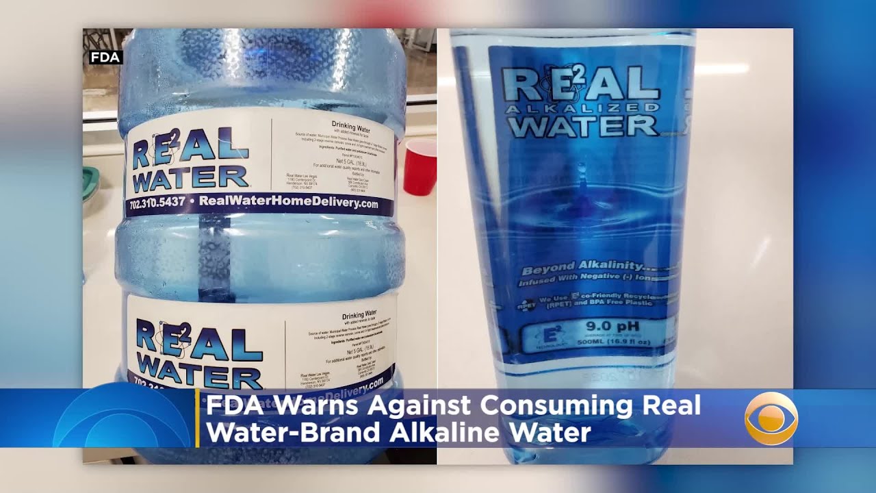 FDA Warns Against Consuming Real Water-Brand Alkaline Water