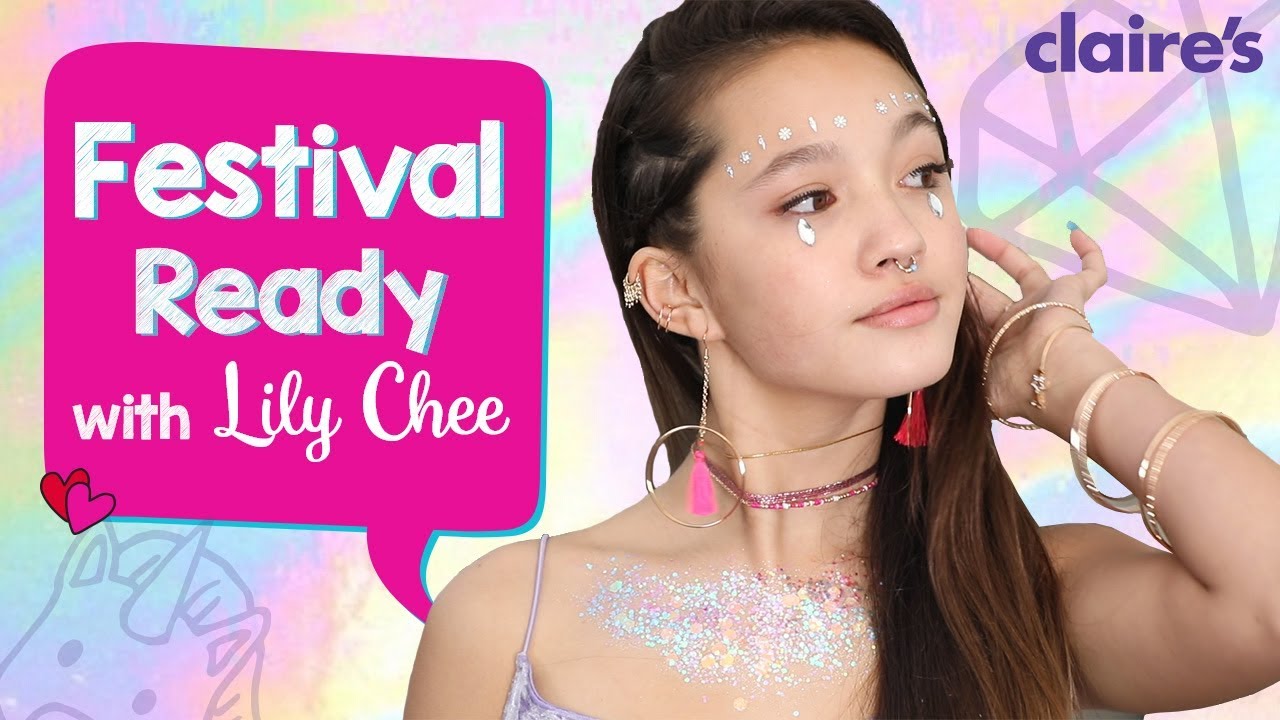 Get the Look: Festival Hair  Makeup with Lily Chee | Claire's