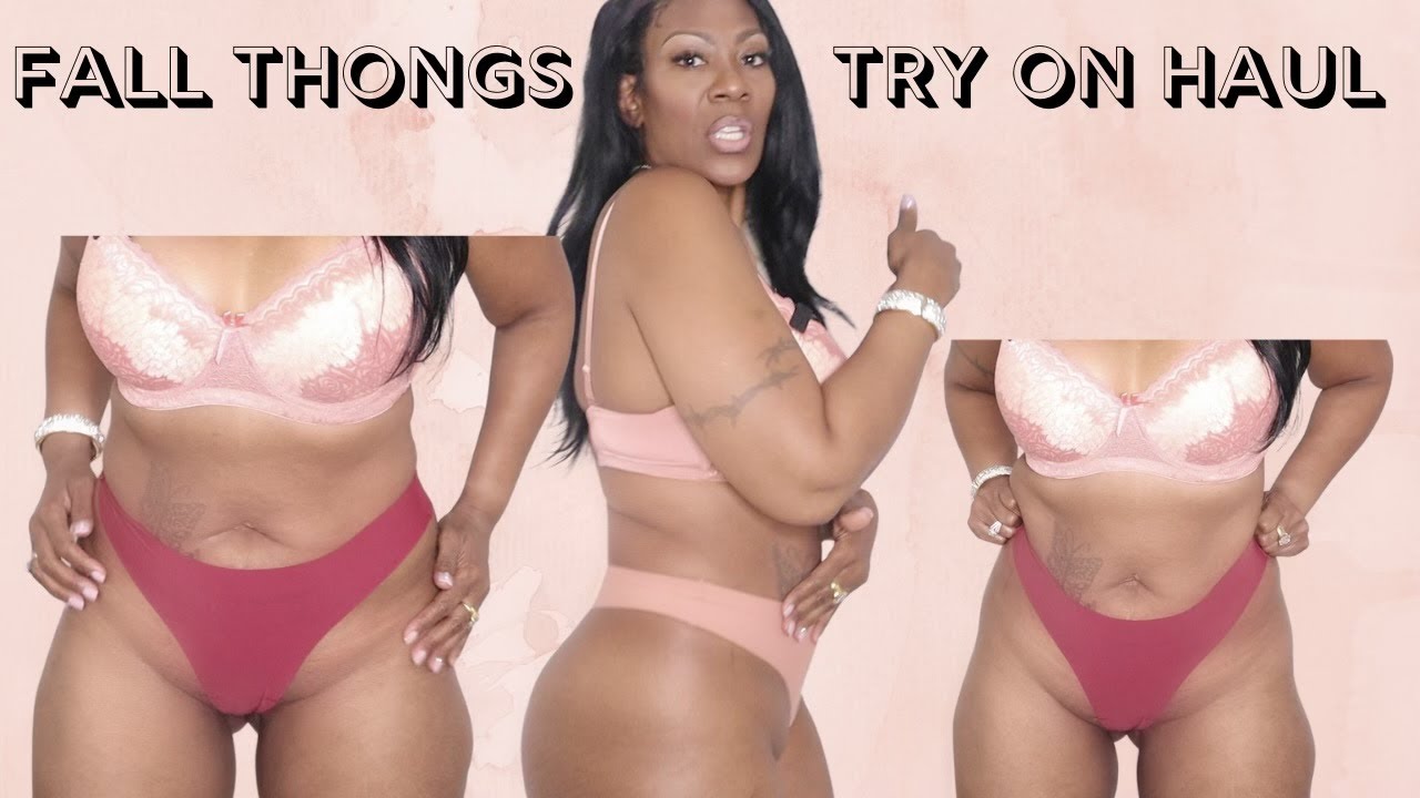 Thick Girl Thong Panty Try On Haul | Thong Panties Try On | Fall Colors