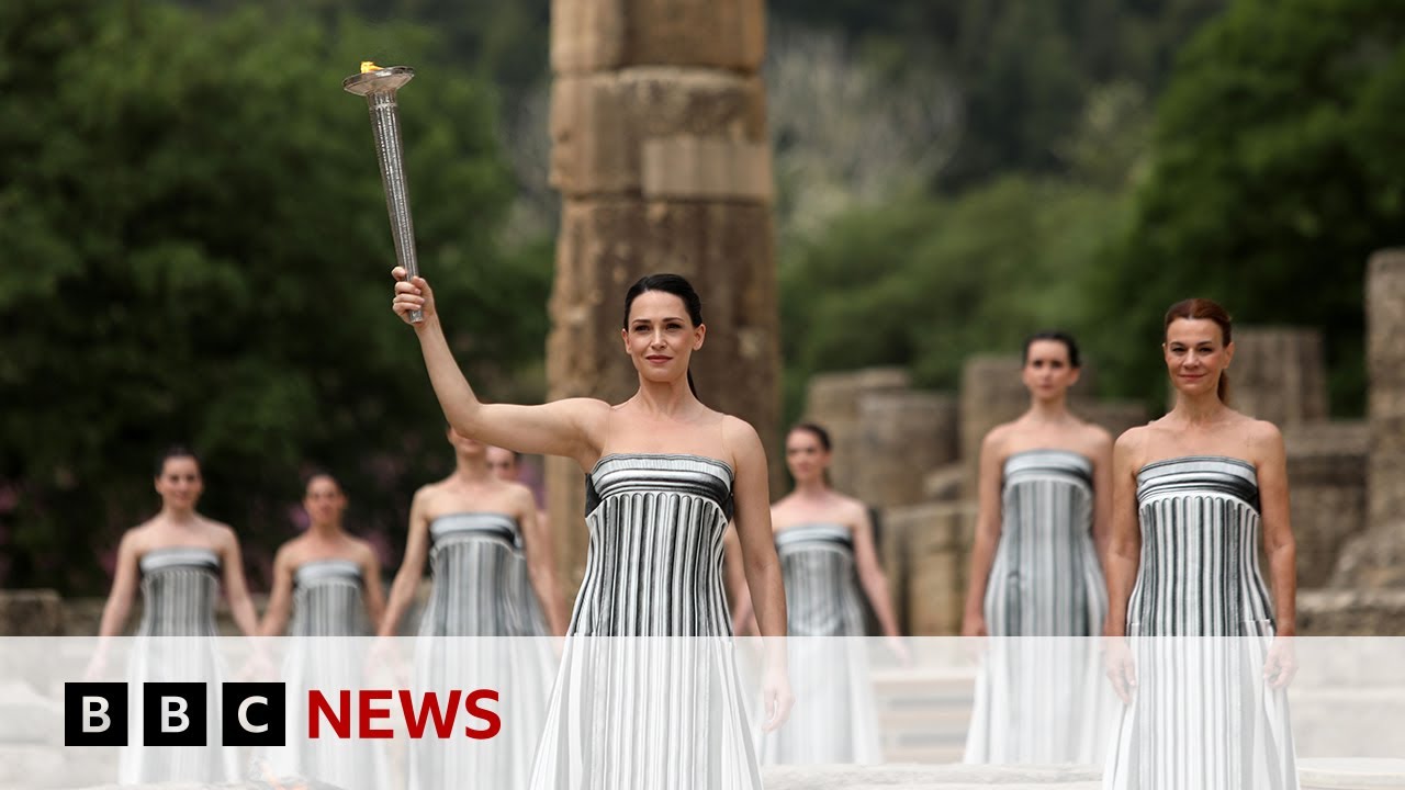 Olympic flame lit in Greece's ancient Olympia 