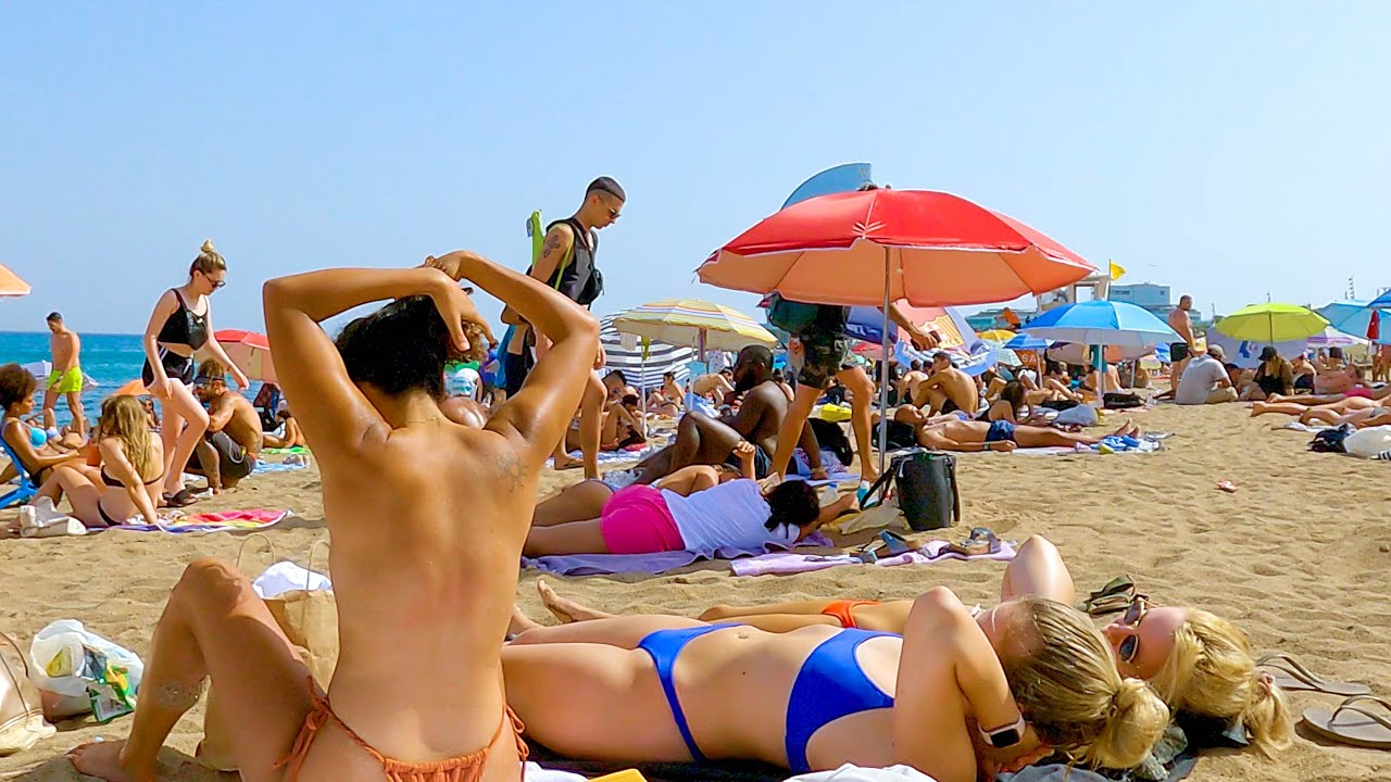 BARCELONA BEACH TOUR 4K // Best Beaches in Spain 2021