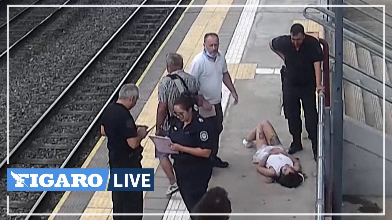 Buenos Aires'te bir kadın tren boşluğuna böyle düştü