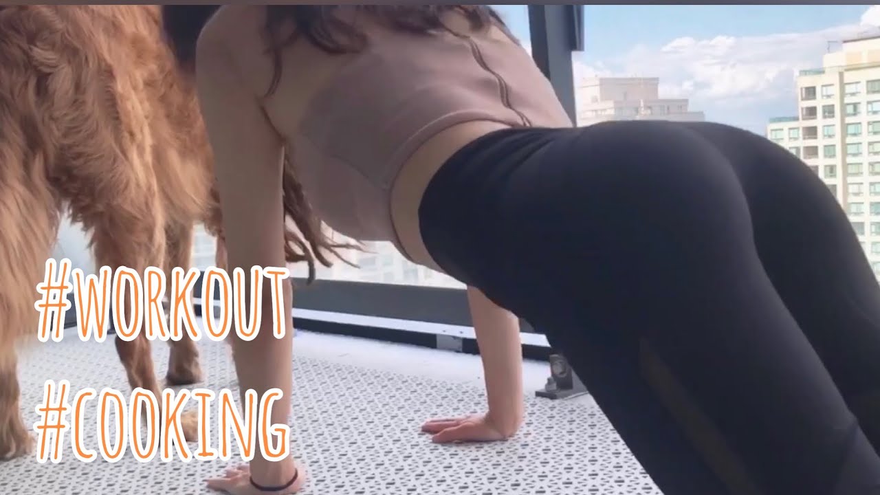 (eng) VLOG‍♀️ #운동브이로그 / 요리 브이로그, 강아지 산책 | Workout vlog, cooking, life with my goldendoodle