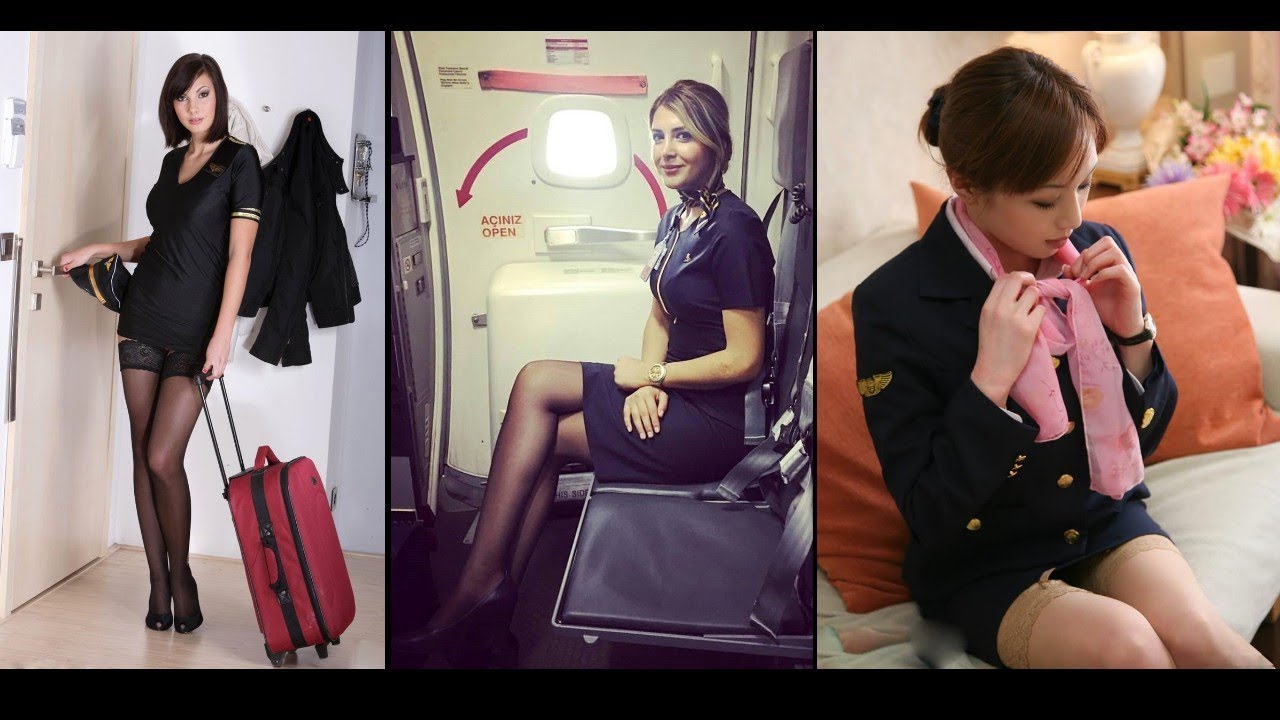 Most Beautiful Women in the World • Sexy Stewardess Outfit ✈️