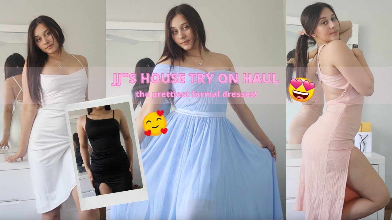 trying on FORMAL DRESSES from JJ'S HOUSE