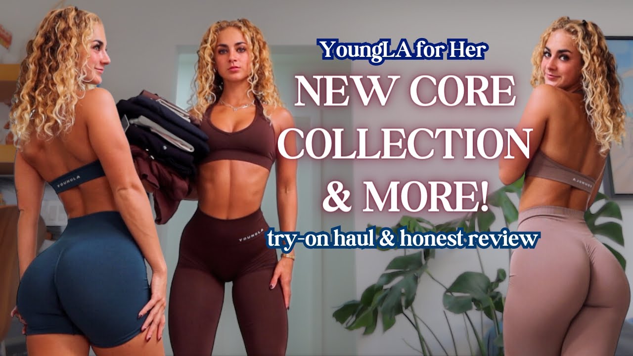 YoungLA for Her try-on haul  honest review | new core collection  more | squat proof? over-hyped?
