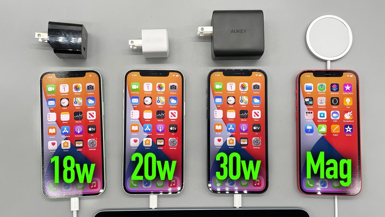 iPhone Charge Test: w vs w vs w vs MagSafe Charger