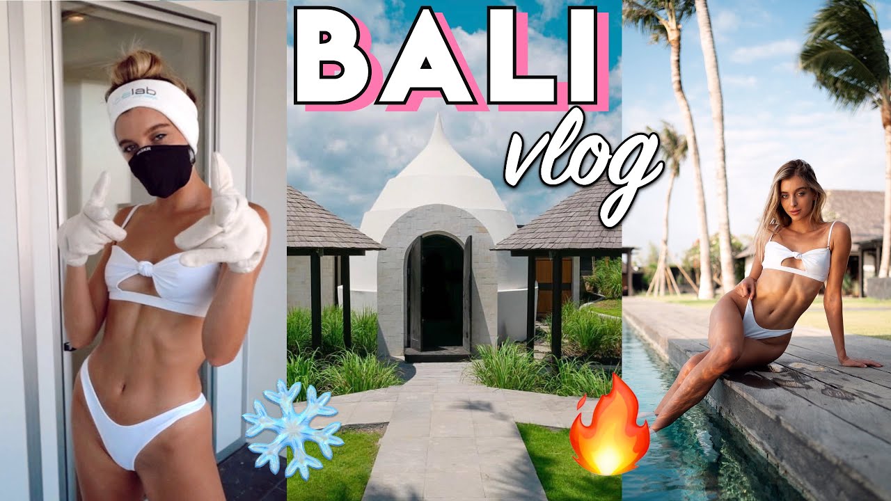 Bali Vlog 1 | A day in Uluwatu - Yoga, Cryotherapy, Bikini Photoshoot at the Istana |