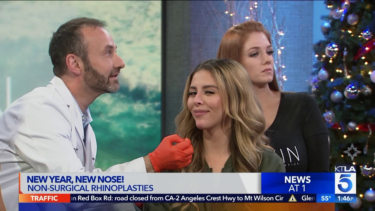 Cosmetic Surgeon Demonstrates Non-Surgical Nose Job