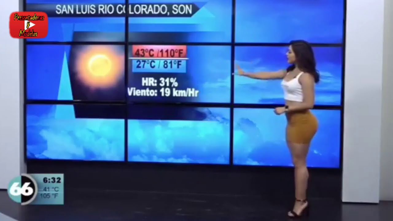 Hermosa presentadora de tv mexico chica del clima