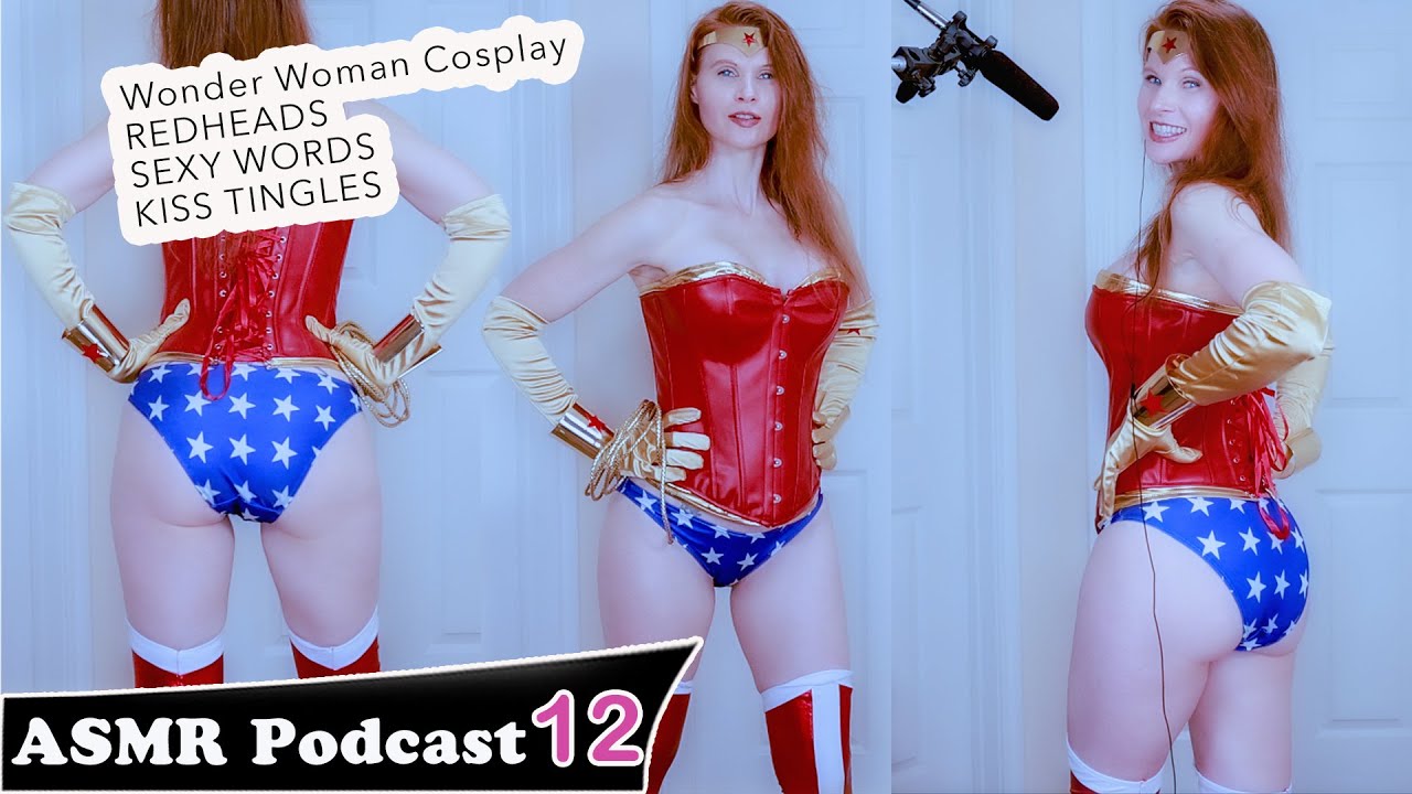 Wonder Woman Cosplay Try On, Redheads, Sexy Words Kissing Tingles 