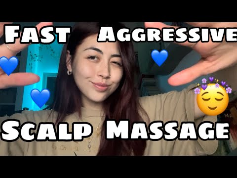 ASMR fast  aggressive scalp massage ‍♂️✨