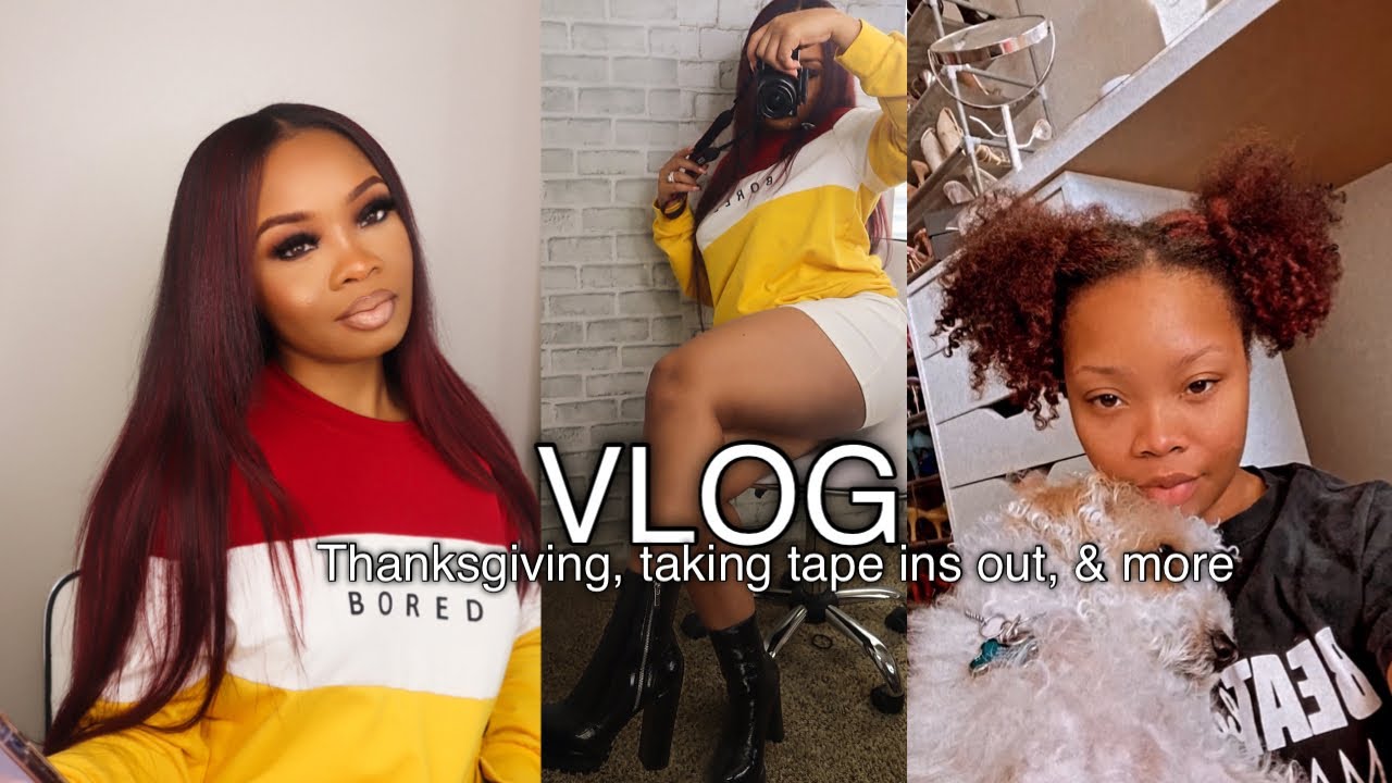 DAILY VLOG: Friendsgiving, Taking my tape ins out, Holiday shopping - CharniqG