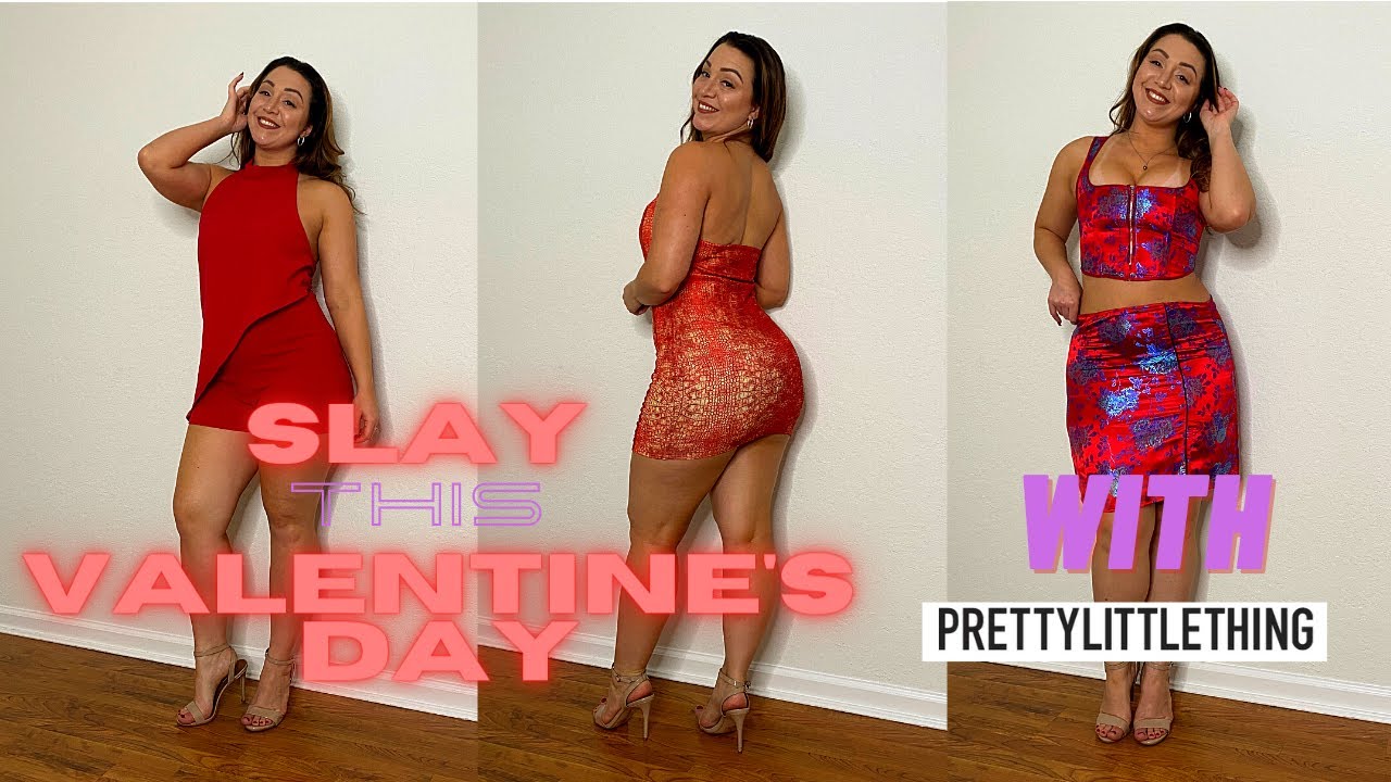 TREAT YOUR VALENTINE THIS YEAR | ALL RED FASHION HAUL | PRETTY LITTLE THING