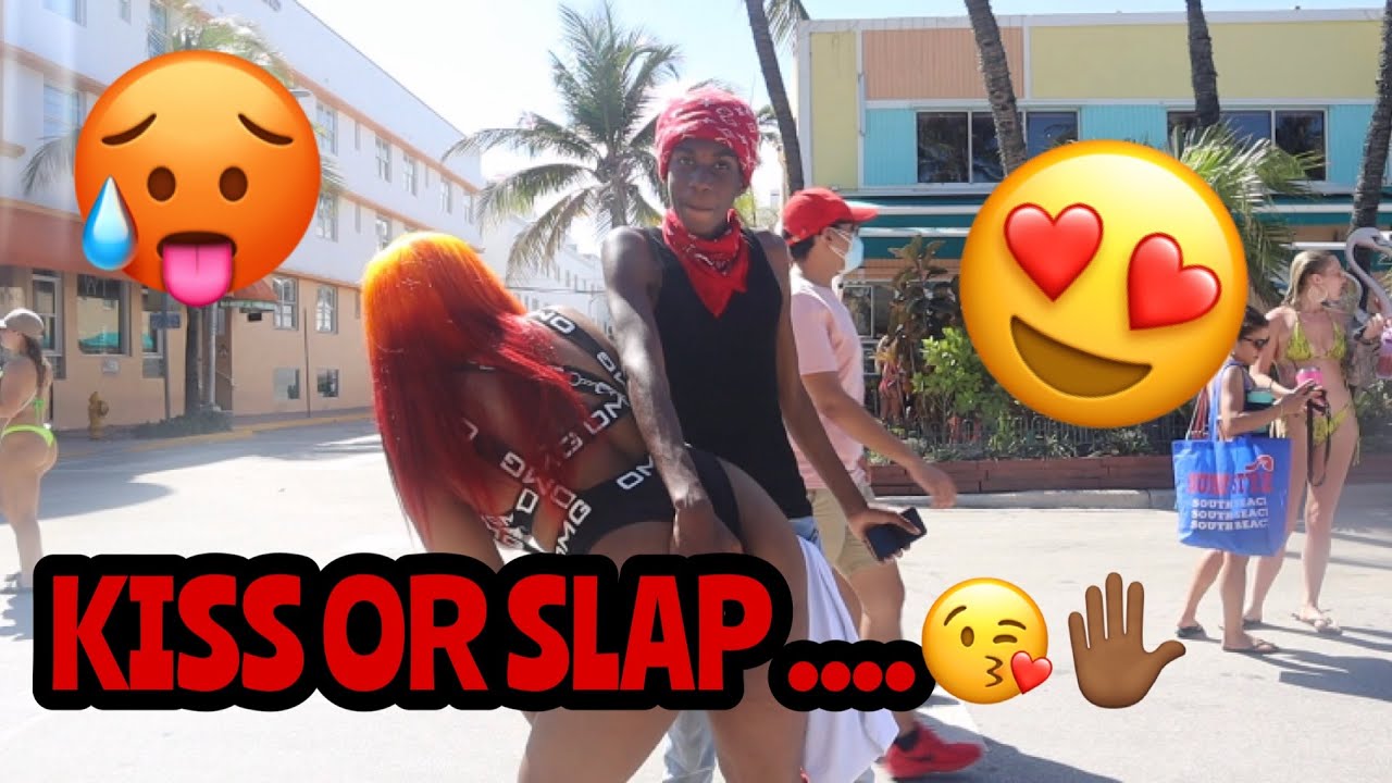 Kiss or Slap????✋????Public Interview || Miami Spring Break Edition **SHE GRABBED MY ????**