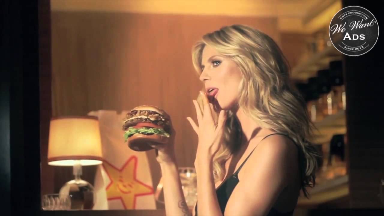 Sexy Heidi Klum Burger's Ad behind-the-scenes