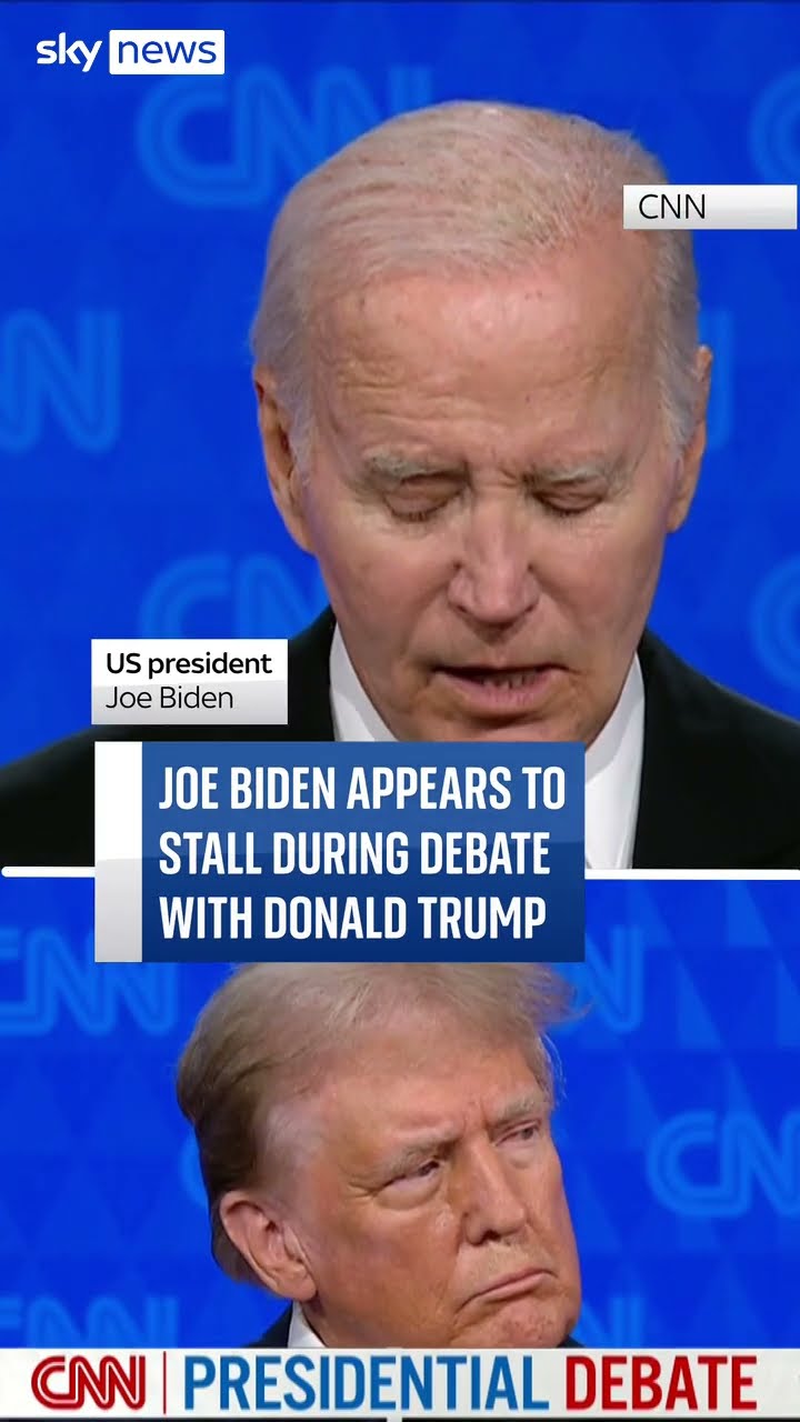 Joe Biden appears to stall during US presidential debate with Donald Trump