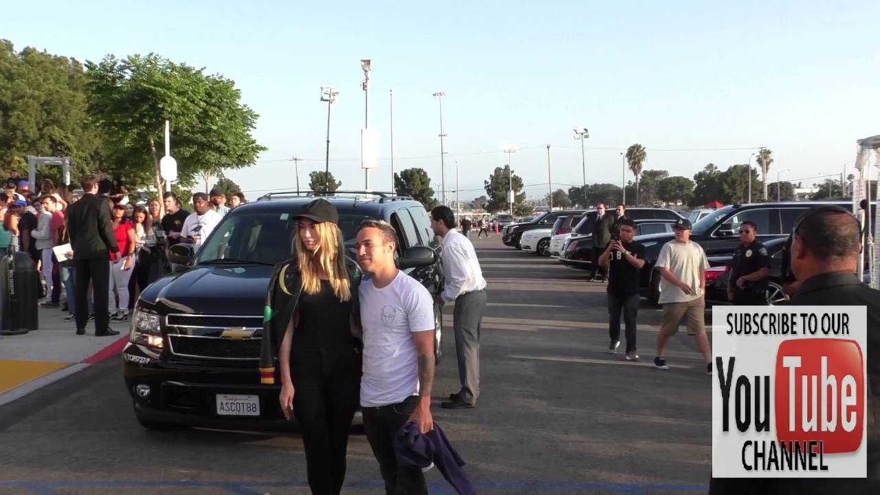 Pete Wentz and Meagan Camper at the Forum for the Kanye West Video Premiere For Famous