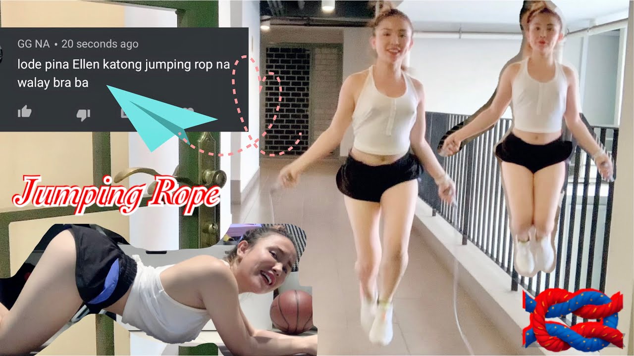 NO SPORTS BRA White Sando Jumping rope Challenge Part 1(Requested Vlog) || Luz Insao