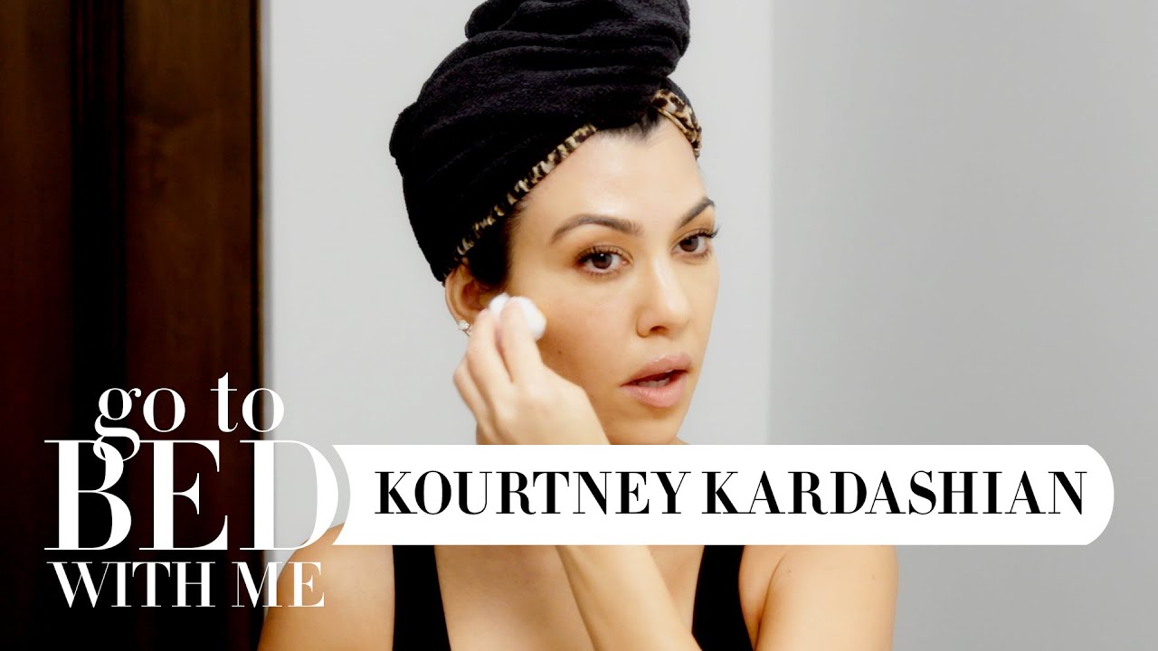 Kourtney Kardashian's Nighttime Skincare Routine | Go To Bed With Me | Harper's BAZAAR
