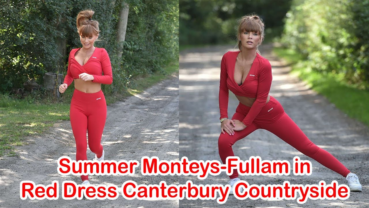 SUMMER MONTEYS-FULLAM İN RED DRESS CANTERBURY COUNTRYSİDE