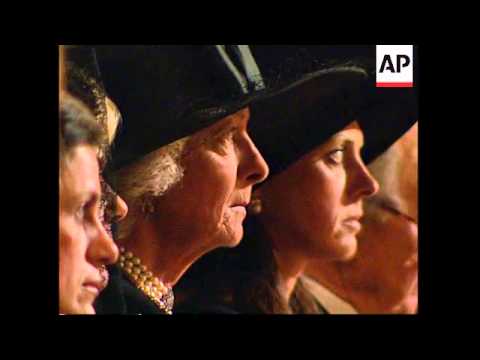 UK: PRINCESS DIANA'S MOTHER FRANCES SHAND KYDD ATTENDS MASS