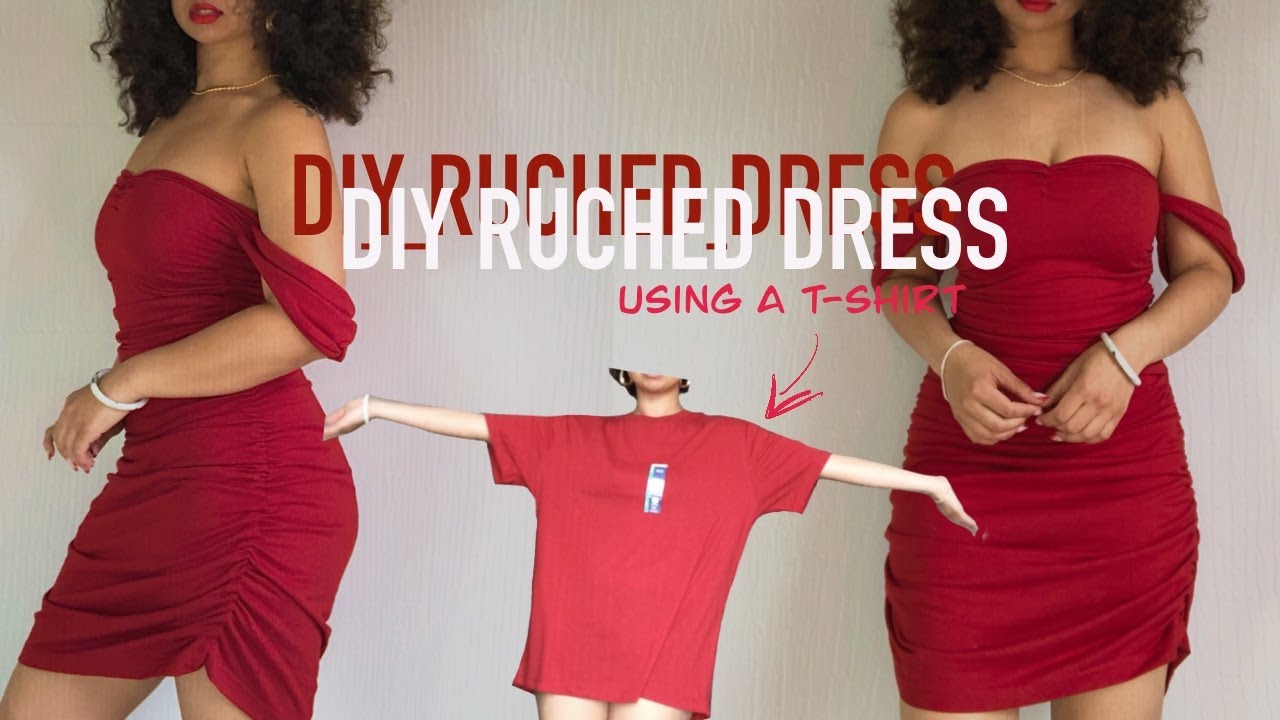 RUCHED DRESS | DIY T-SHIRT TRANSFORMATION