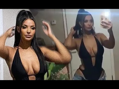 MAYA JAMA STUNS İN A PLUNGİNG BLACK LEOTARD AND JEANS FOR SNAPS