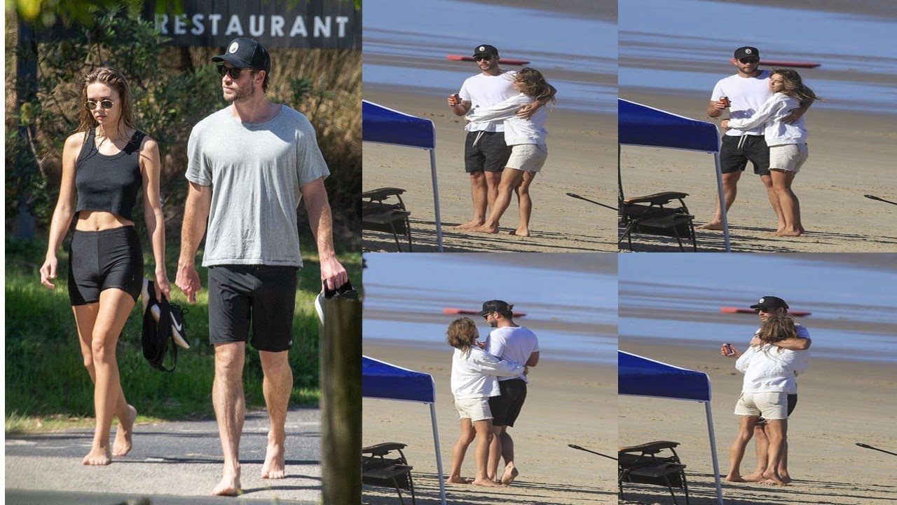 Liam Hemsworth , girlfriend Gabriella Brooks  at beach : Liam Hemsworth’s Complete Dating History