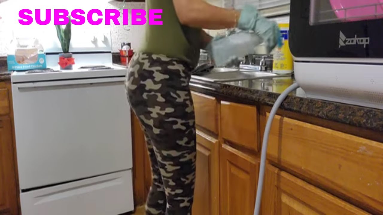 LET'S CLEAN THE KITCHEN | DIshes Sound| Wiping Down| Sweeping (ASMR) #subscribe