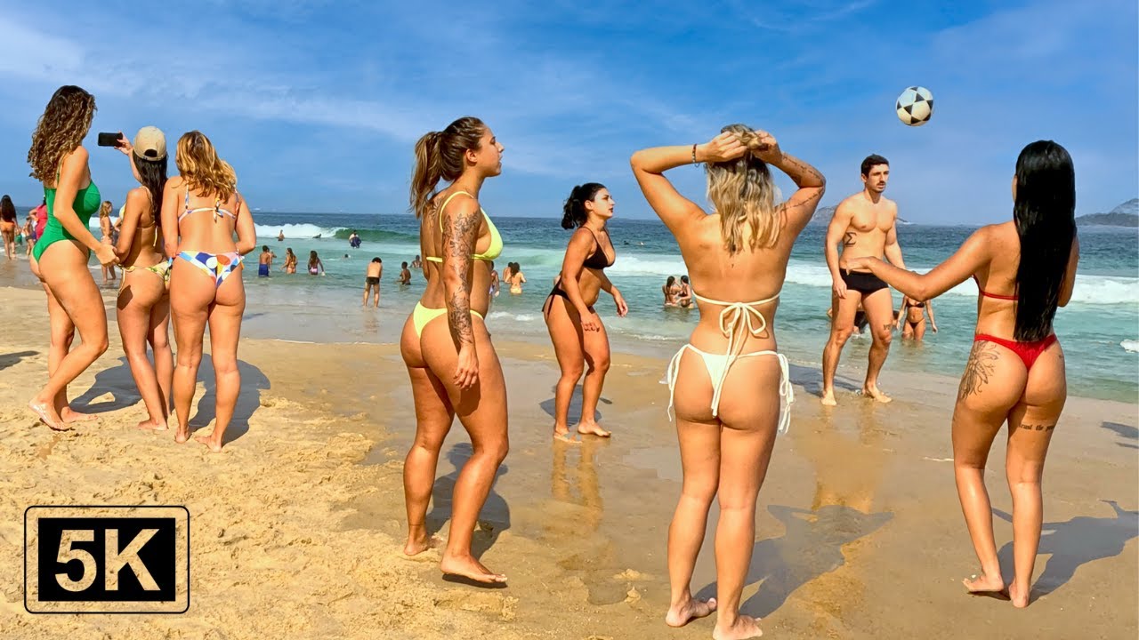 5K ⁶⁰ IPANEMA BEACH walking tour |  Sunny day in RIO DE JANEIRO