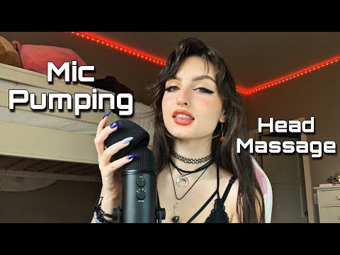 ASMR | FAST  AGGRESSİVE MİC PUMPİNG  GİVİNG YOU A HEAD MASSAGE ( FLOOFY MİC COVER SCRATCHİES )