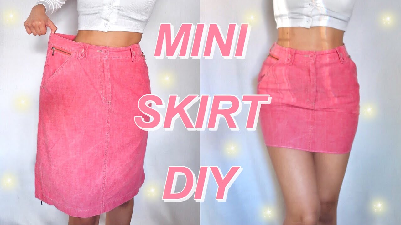 MINI SKIRT DIY THRIFT FLIP ~ thrifting transformation~