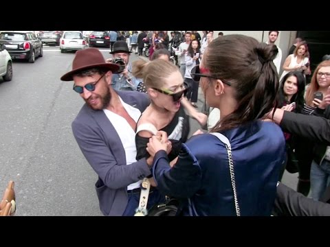 OFFICIAL VIDEO - FULL - Gigi Hadid gets attacked in Milan by a prankster and FURIOUSLY fights back