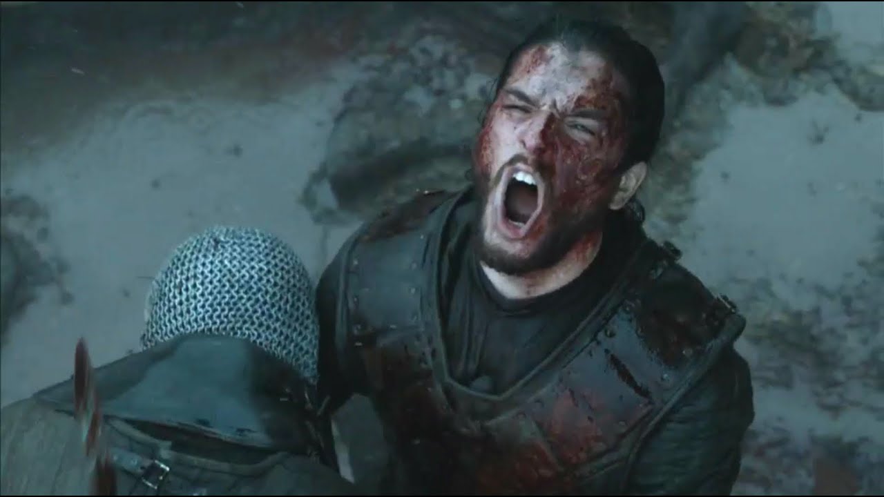 Game of Thrones Jon Snow Charges into Battle (Battle of Bastards)