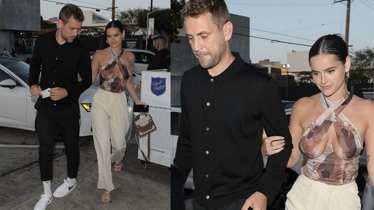 Bachelor's Nick Viall steps out with girlfriend Natalie Joy in a VERY revealing top in LA.