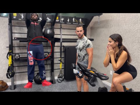 CCUMBER  PRANK ON HIS GIRLFRIEND IN THE GYM! *LOYALTY TEST*