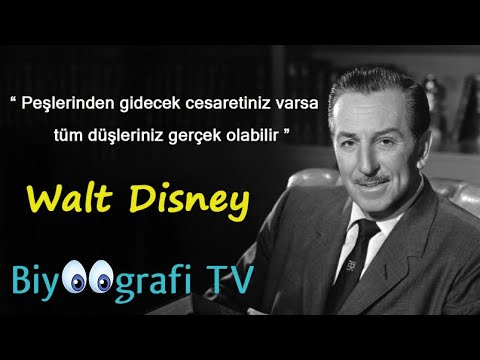 Walt Disney Kimdir ? ( Türkçe Seslendirmeli / İngilizce Altyazılı Biyografi )