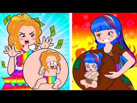 Rich Pregnant vs Broke Pregnant / Funny Pregnant Situations by SMANI