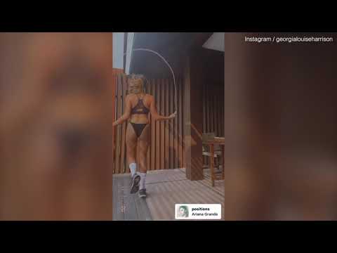 Video: Georgia Harrison flaunts physique during skipping workout in bikini