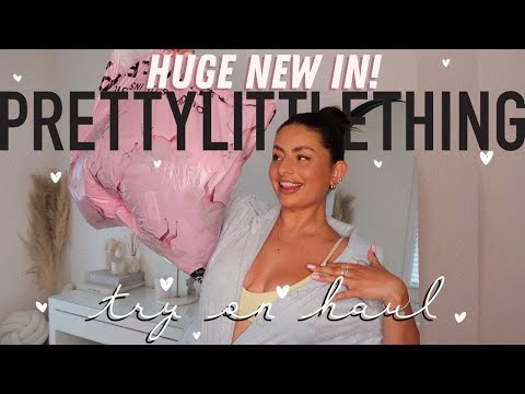 HUGE NEW IN PRETTY LITTLE THING TRY ON HAUL???? let me out out NOW plsss · SIZE 10/12 | Emily Philpott