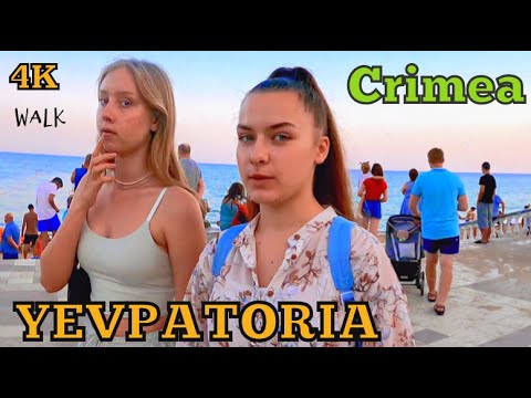 CRIMEA TODAY YEVPATORIA 4K WALK TOUR | CRIMEA RUSSIA TODAY 2021 #YEVPATORİA