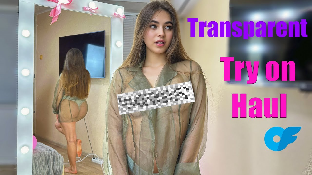[4K] Transparent Lingerie Try on Haul | No Bra | ????Beginner Skinny Model in Transparent Clothes ⚡️