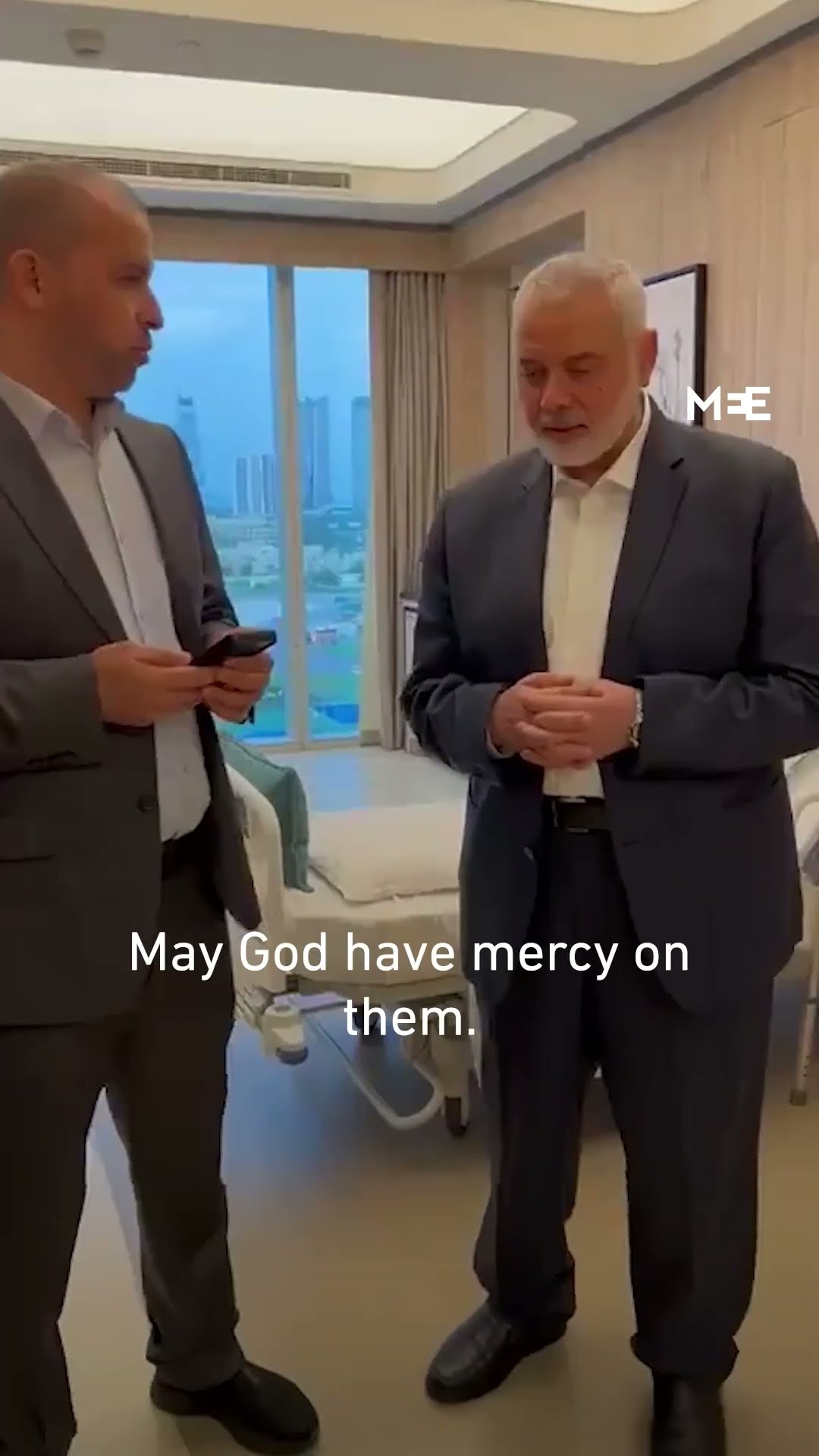 The moment Ismail Haniyeh received news his sons and grandchildren had been killed in Gaza