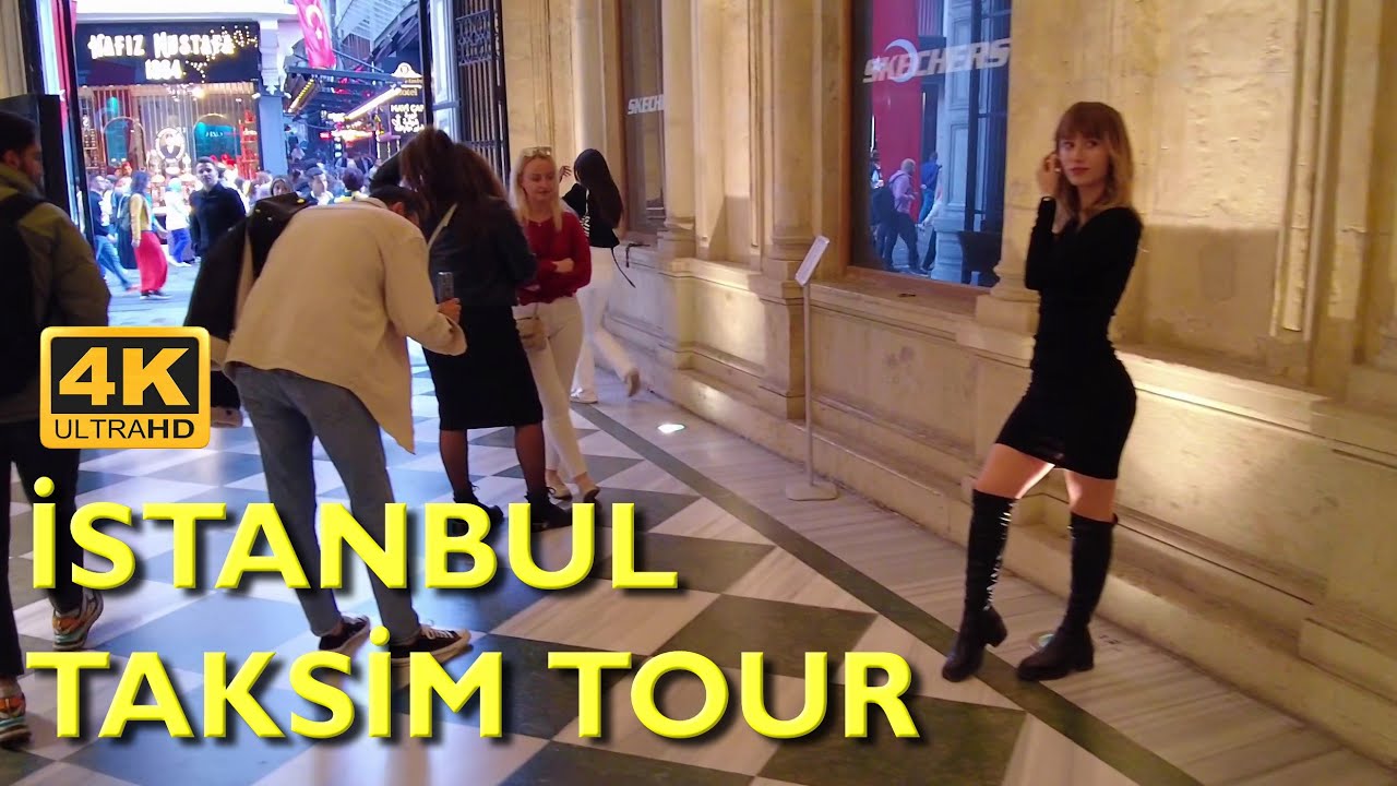Istanbul Taksim Walking Tour Full 4K UHD 50fps | istiklal - Beyoglu- Tunel - Turkish Republic Day